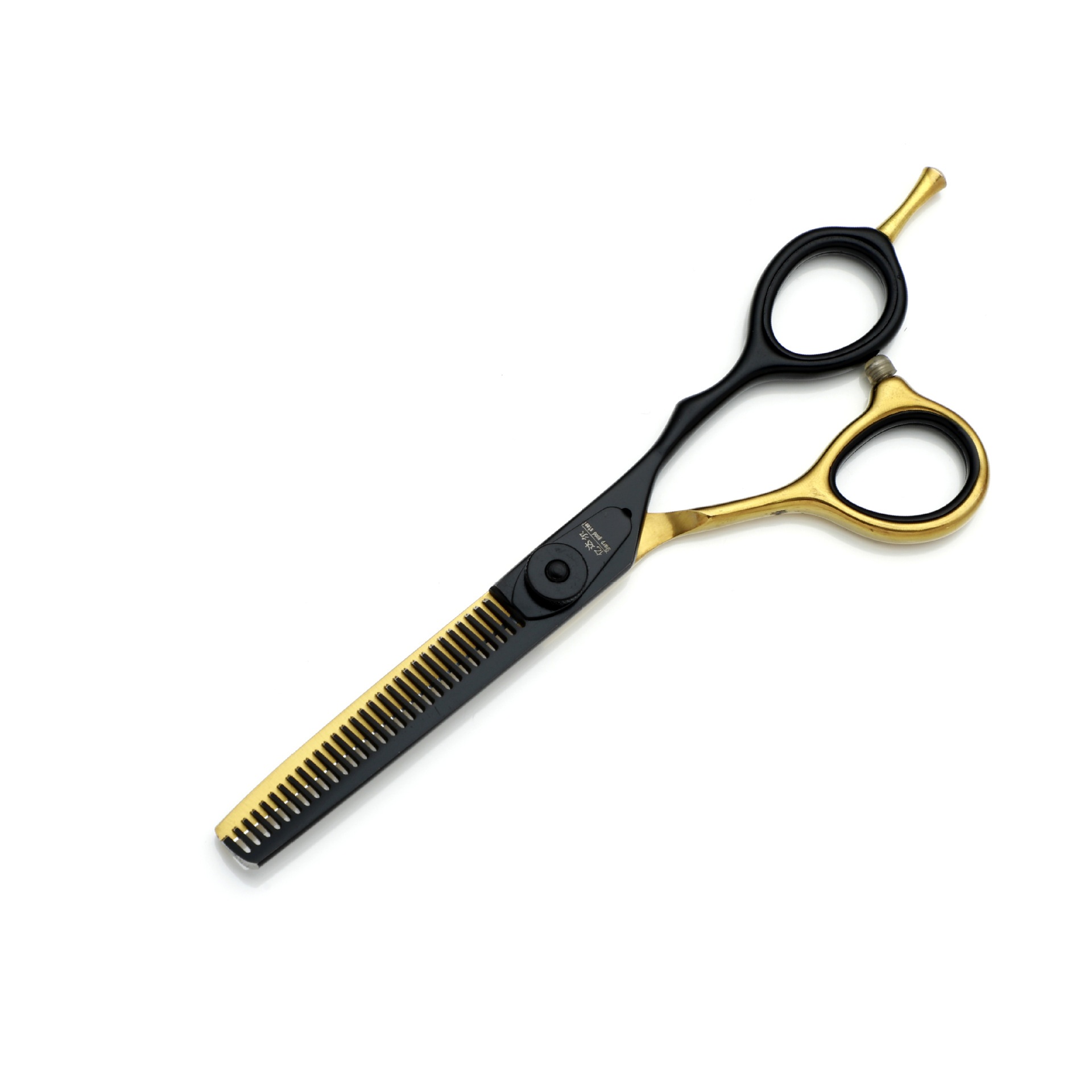 Tijeras de peluquería de oro negro, tijeras de peluquería de 5,5 pulgadas explosivas de Amazon, juego de tijeras de dientes de corte plano de color, cabello roto