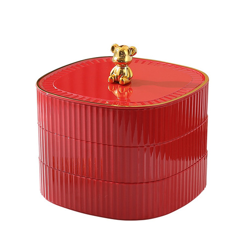 New Year's Light Luxury Fruit Plate Home Living Room Coffee Table New Snack Place Plate New Year Candy Box Nut Fruit Storage Box
