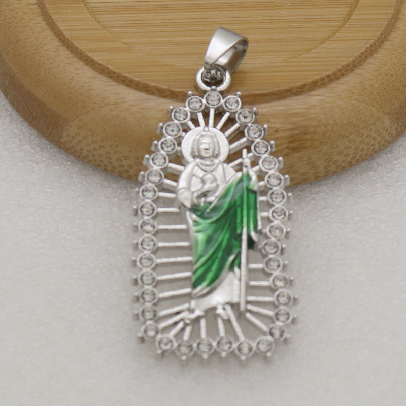 1 Piece Alloy Zircon Human Pendant display picture 6