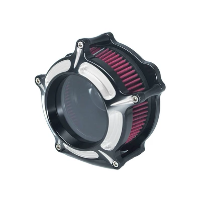 CNC Aluminum 883 Soft Tail, Motorcycle bumper - a-base-plate-black-and-white-air-filter-red