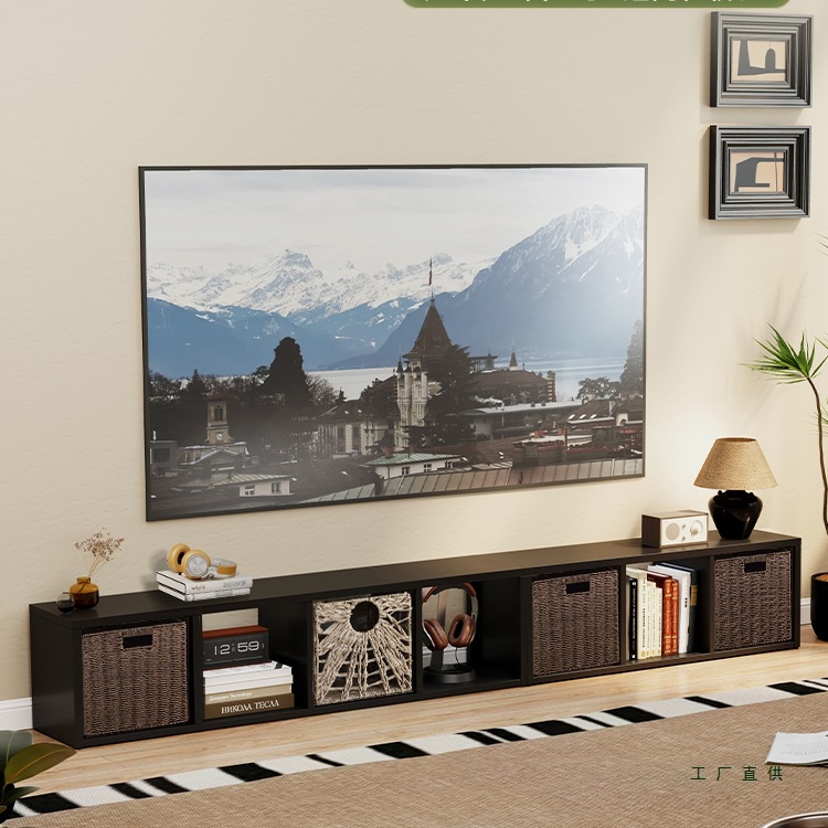 Living Room Floor-Standing Tv Cabinet 2025 New Home Storage Storage Cabinet Integrated Small Apartment Grids Kalike