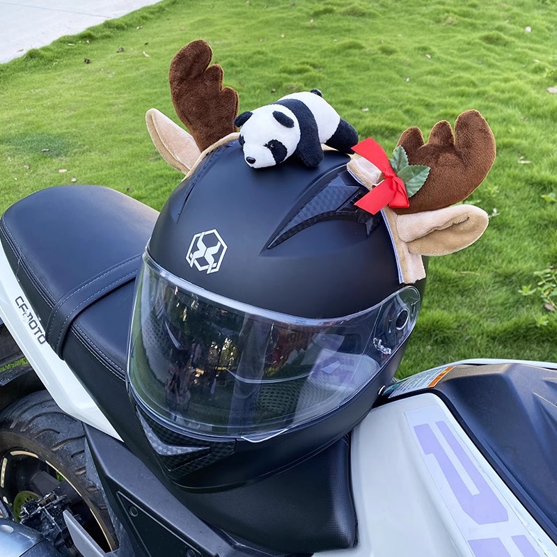 Christmas Reindeer Ears Helmet Decoration Motorcycle Helmet