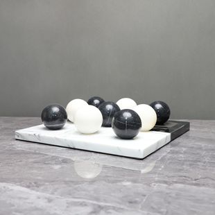 Modern Simple Black and White Marble Chessboard Model Room Bedroom Study Living Room Desktop Home Soft Decorations