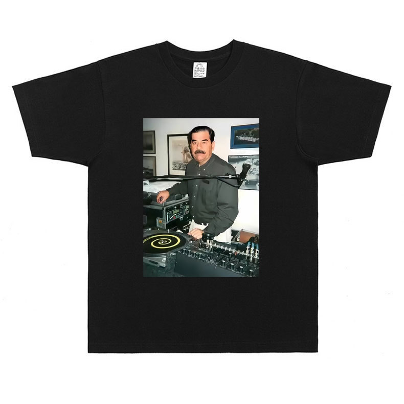 Dj Saddam Hussein Funny Expression Pack T-Shirt Men Women Fashion Hip Hop Oversized Tee Shirt Men'S休