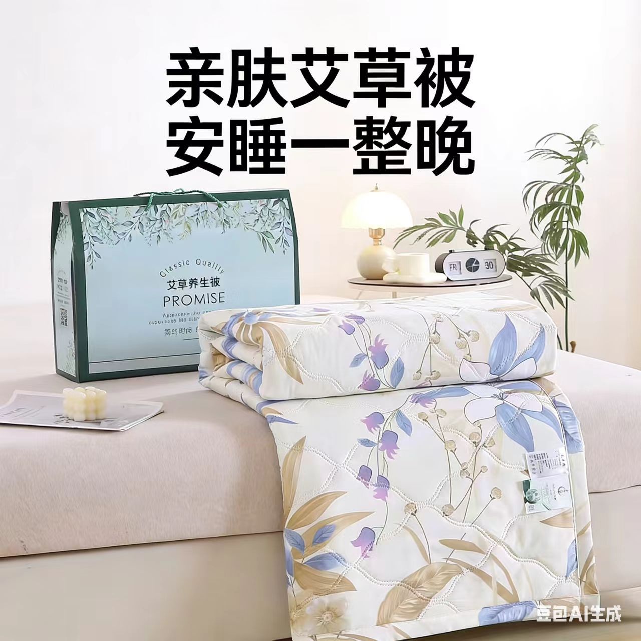 Washable Cotton Mugwort Mosquito-Repellent Quilt, Summer Air-Conditioning Quilt, Opening Store Celebration Gift Quilt Core, Machine Washable, College Children's Quilt