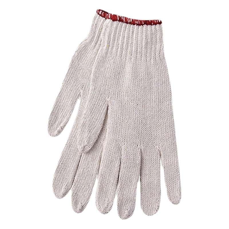 Guantes de protección laboral de hilo de algodón para obras de construcción, venta al por mayor, industria de la construcción, reparación de automóviles, guantes de trabajo de nailon engrosados para hombres y mujeres, resistentes al desgaste