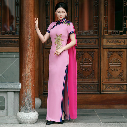 Shows fashionable Chinese  Dresses cheongsam oriental Qipao etiquette cheongsam team mentor temperament elegant cheongsam dress form