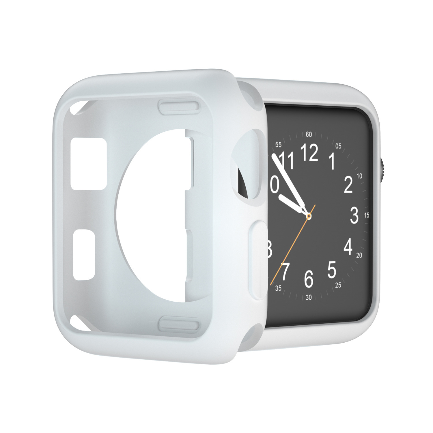 Adecuado para Apple Watch caso applewatch reloj TPU medio paquete cubierta protectora caramelo Shell en stock