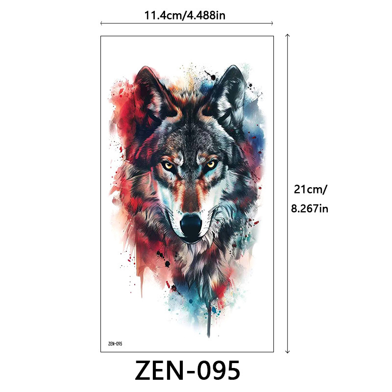 新品跨境 ZEN小全臂纹身贴半臂纹身贴动物花朵万圣节纹身贴tattoo|undefined
