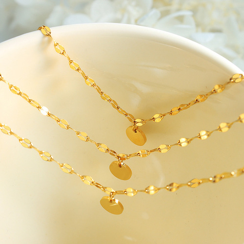 Elegant and Minimalist Titanium Steel Bracelet with 18K Gold Plating, E135