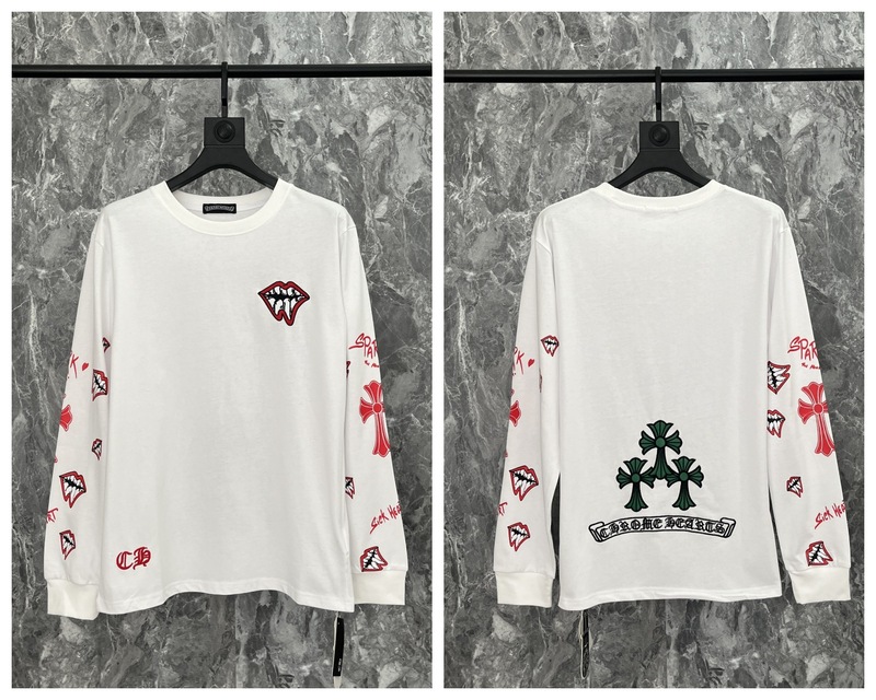 Dujia バージョン 24SS 新 CH クロス馬蹄サンスクリットプリント長袖男性と女性のクロスボーダー卸売|undefined