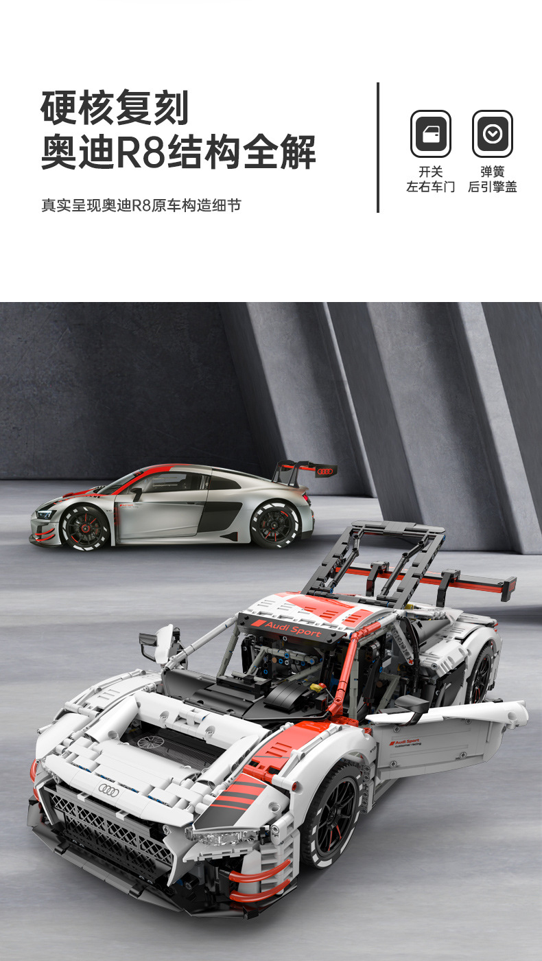 Rastar 99300/99310 1:8 Audi R8 LMS GT3 – Joy Bricks Rastar 99300/99310 1:8 Audi R8 LMS GT3 – Joy Bricks