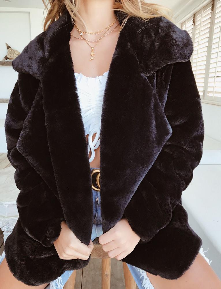 Women's Fur Coat For Winter Warm Plush Suit Collar Jacket_voghion.com
