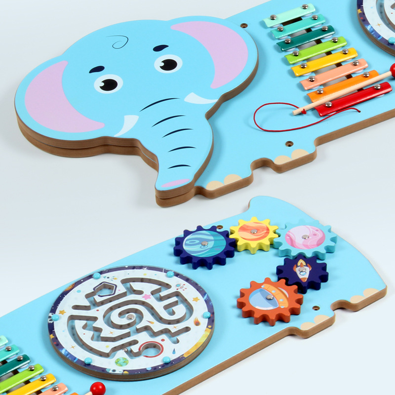 Juguetes educativos de pared de madera maciza para jardín de infantes, juegos de pared con tablero de operaciones, decoración de pared.