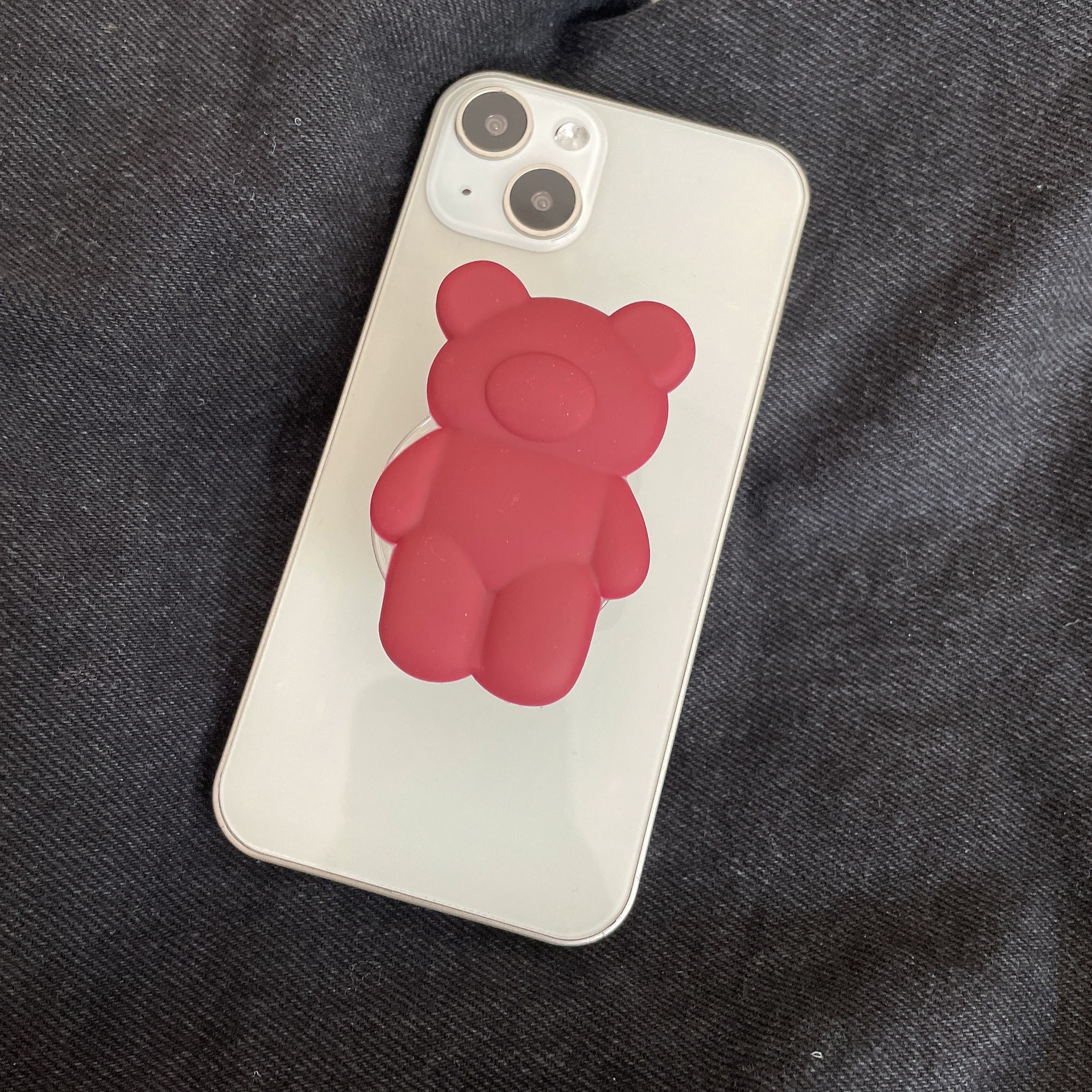 Silica Gel Material Bear Silica Gel Cute Mobile Phone Holder