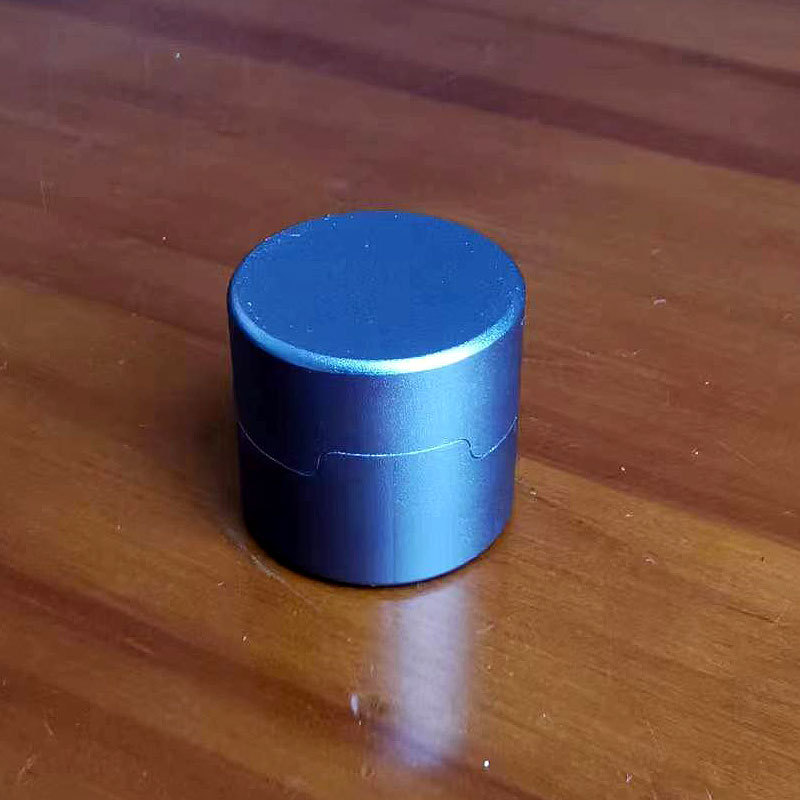 Cinturón redondo de aluminio tapa de chocolate magnética caja de polvo de chocolate de metal billar caja de chocolate universal todo tipo de cabeza de cuero de billar