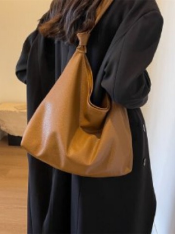 バッグ女2023新型通勤大容量レトロ脇下斜め学生カジュアルソフト皮シンプル香港風シングル肩|undefined