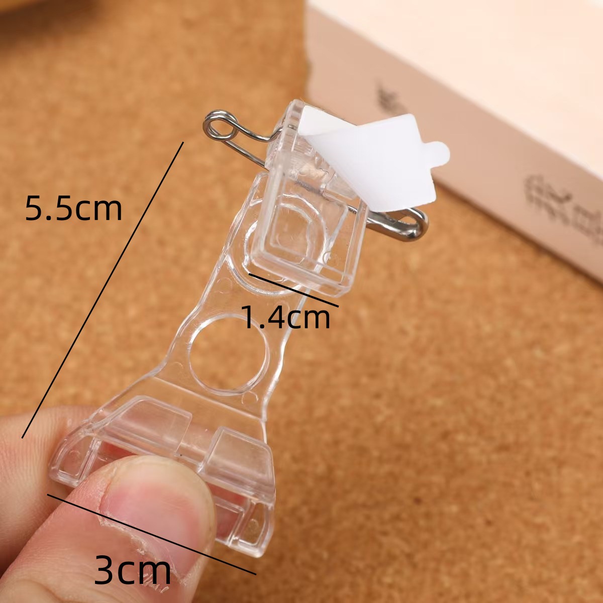 Acrílico transparente barra de soporte de exhibición de estaño insignia base de almacenamiento de grano con pin teléfono móvil