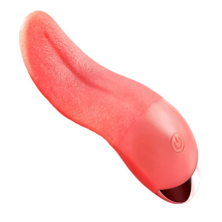 Electric Tongue Vibrator GOK, Silicone Female Massager, Heating & Rechargeable, 15.5 cm