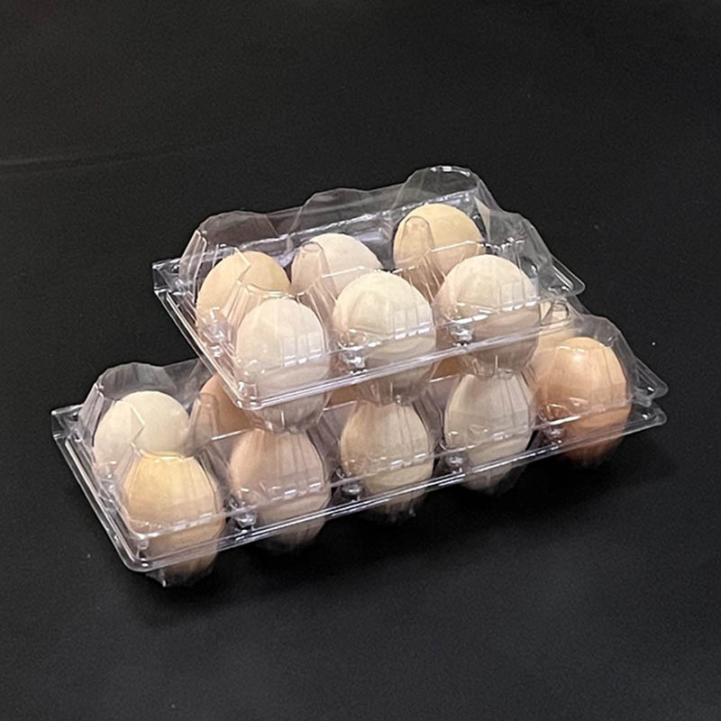 鸡蛋包装盒一次性透明蛋托吸塑初生蛋土鸡蛋打包盒长方形快递防震