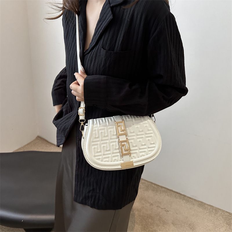 Nuevo retro bolso de impresión axilar 2024 nuevo bolso de moda femenina universal bolso de cadena de hombro