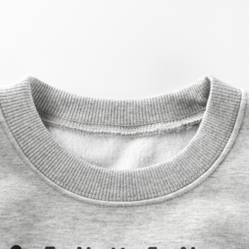 27 niños ropa para niños de estilo coreano al por mayor sudadera para niños con forro polar otoño e invierno 2024 nueva ropa de bebé envío de una pieza