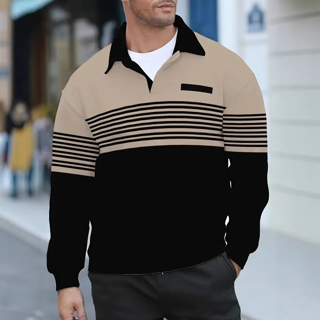 Sudadera para hombre nuevo primavera, otoño e invierno juventud engrosamiento color degradado solapa marca de moda chaqueta de manga larga MB14