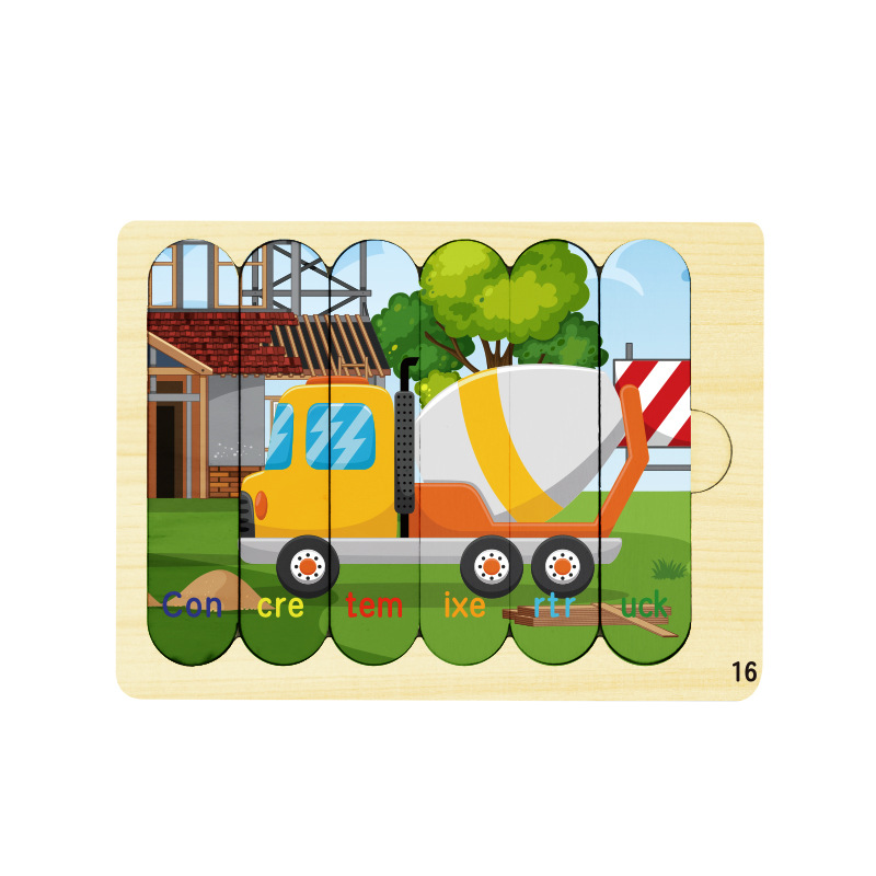 Bloques transfronterizos rompecabezas de barras niños pequeños educación temprana puzzle helado dibujos animados juguetes de puzzle al por mayor