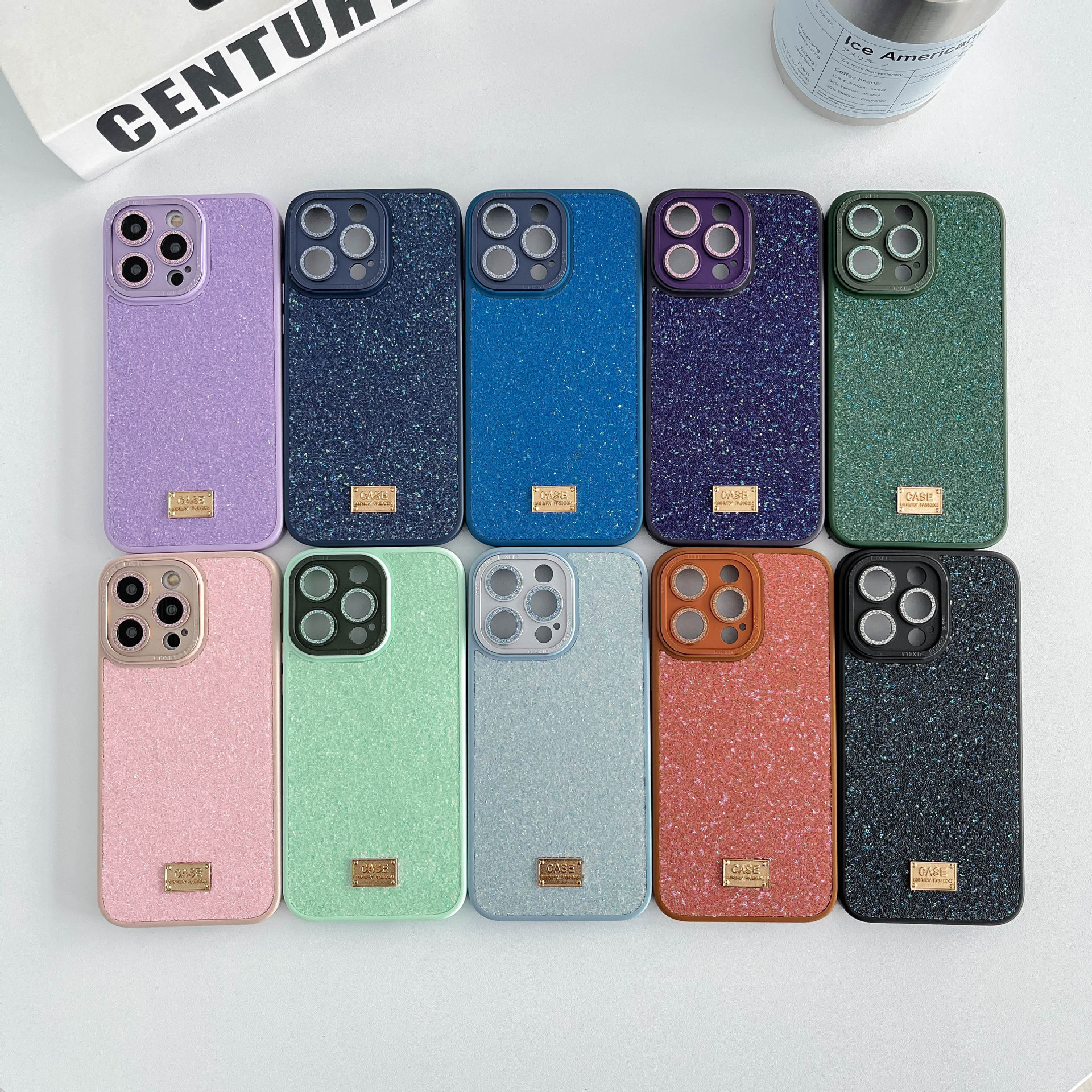 适用iphone14闪粉手机壳星钻高端13promax/14promax水钻保护套