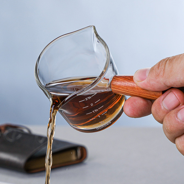 Wooden handle small milk cup coffee milk cup Italian glass coffee…