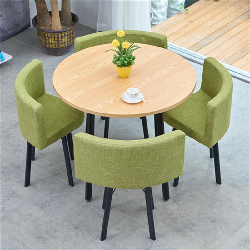 둥근 나무 색 녹색 천 의자 뜨거운 판매