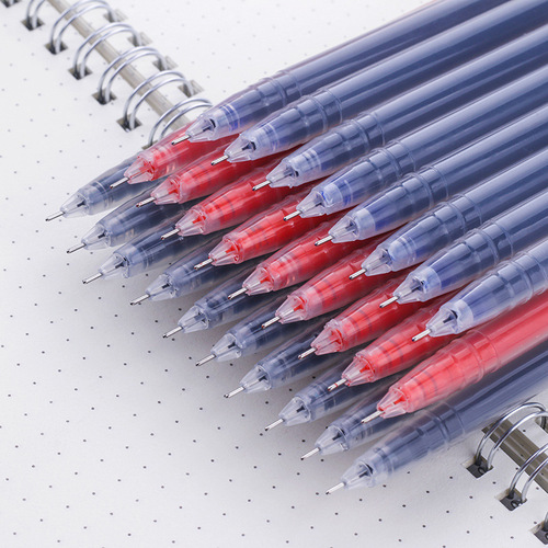High-Capacity, High-Penetration Neutral Pen – 0.5mm Red, Blue, & Black Full-Body Sign Pen – Creative Student Exam-Ready Water-Based Ink Pen