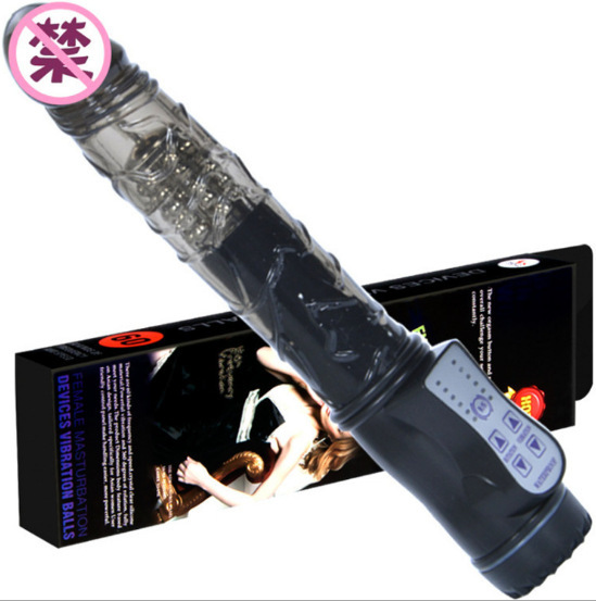 Thor Telescopic Rotating Bead Wand Vibrator, Variable Frequency Black Dominator Massager — detail image 8