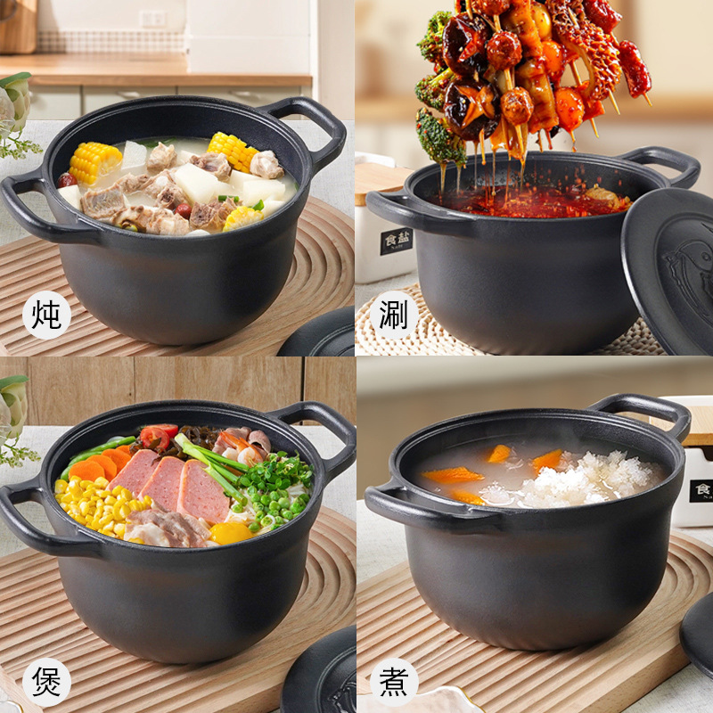 Pequeña felicidad hierro fundido cocina de arroz de carpa Koi cocina de arroz multifuncional casera cocina de arroz sin recubrimiento antiadherente cocina