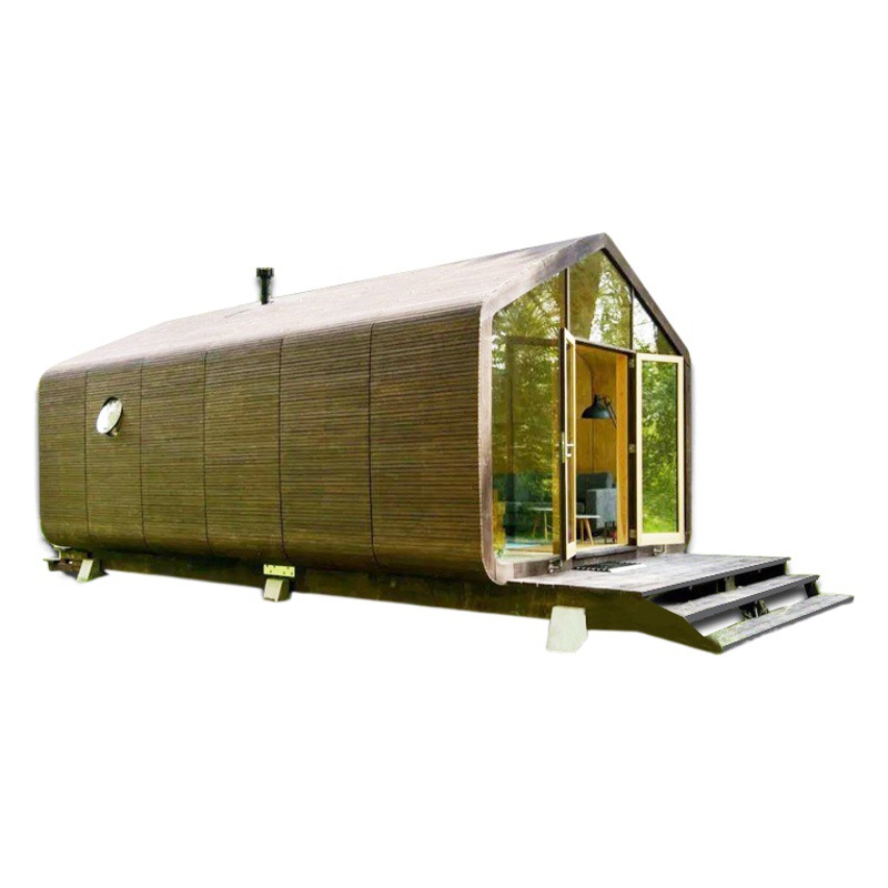 Casa de vacaciones al aire libre Hotel creativo Madera anticorrosiva Red de Internet Área escénica de estilo europeo Casa de familia móvil de apoyo