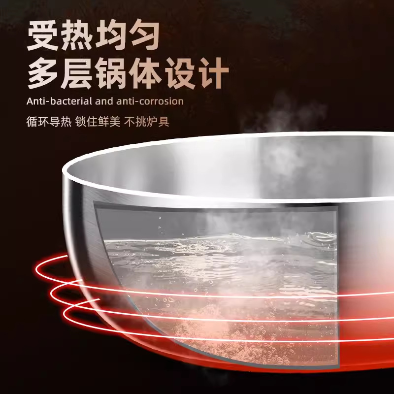 316 paneles de acero inoxidable sin recubrimiento grueso profundizar paneles antiadherentes paneles de leche mango de acero dorado