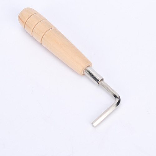 Folk acoustic guitar adjustment wrench neck curvature tuning tool metal hexagonal wooden wrench 4MM universal