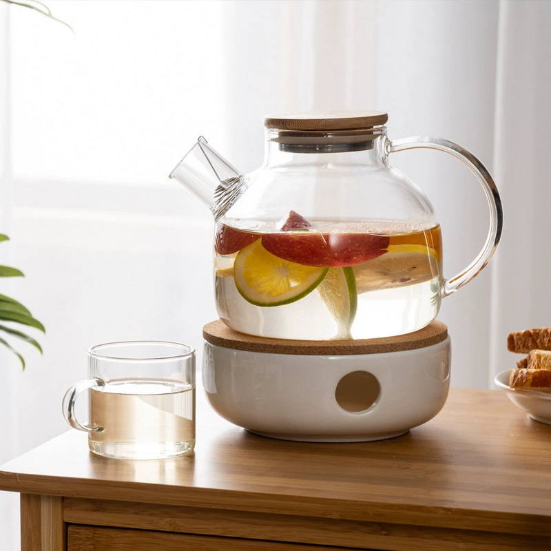 Японский термостойкий цветочный чайник, цветочная чашка для чая, послеобеденный стеклянный чайный сервиз, фруктовый чайник в стиле кунг-фу, набор свечей, нагрев и изоляция