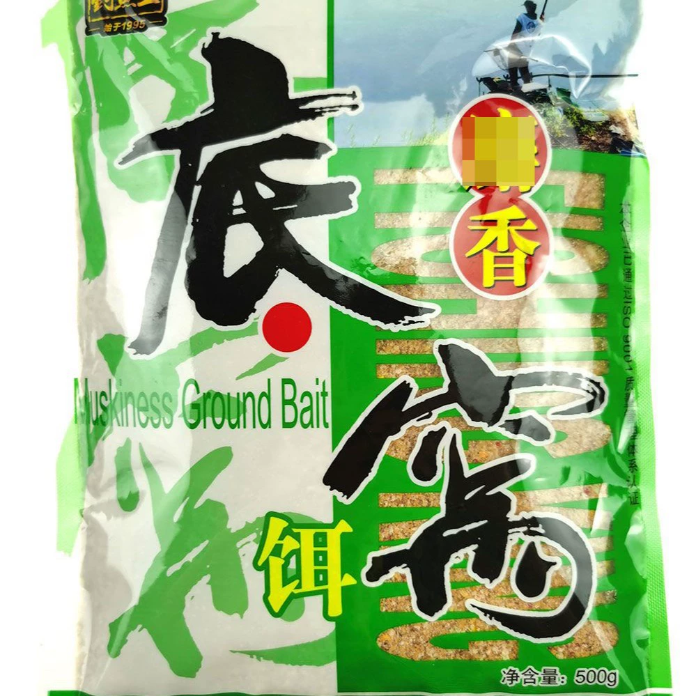 钓鱼王 Series bait Musk-bottomed bait Cereal fragrance Bed bait Green bag 500g/50 bag