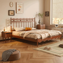 BH0D全实木床美式主卧室简约小户型家用法式风格复古温莎1.8m双人