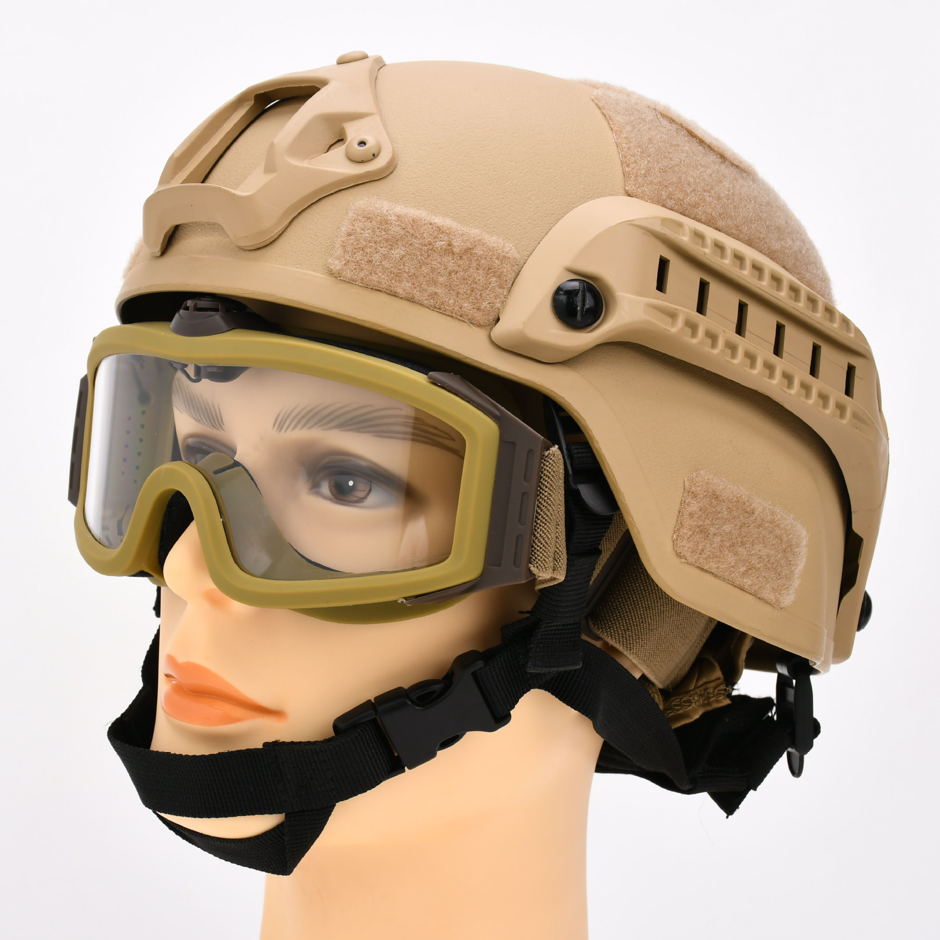 Gafas Tácticas con Ventilador Antiempañante de TPU y PC, Lentes Intercambiables, para Tiro