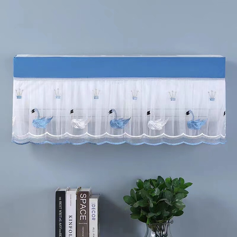 Household Hanging Lace Air Conditioner Dust Cover for Midea, Haier, Gree 1.5P Air Conditioner Dust Cover