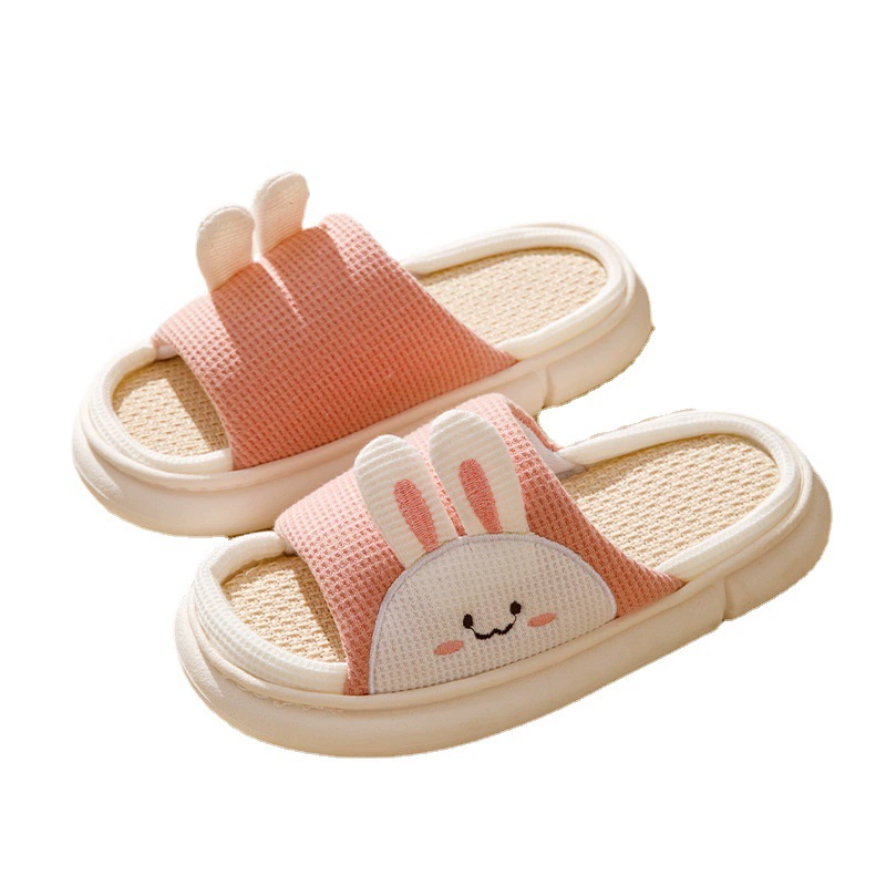 Милая нескользящая slippers платформа, хлопок и лен