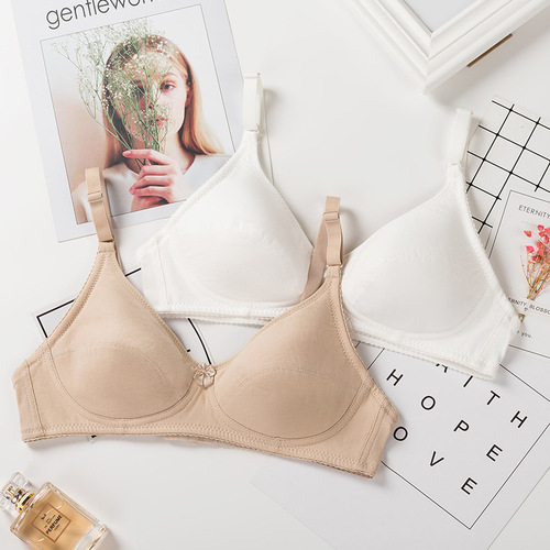 Thin wire-free underwear for middle-aged and elderly women, small cup, sponge-free bra, breathable mommy bra