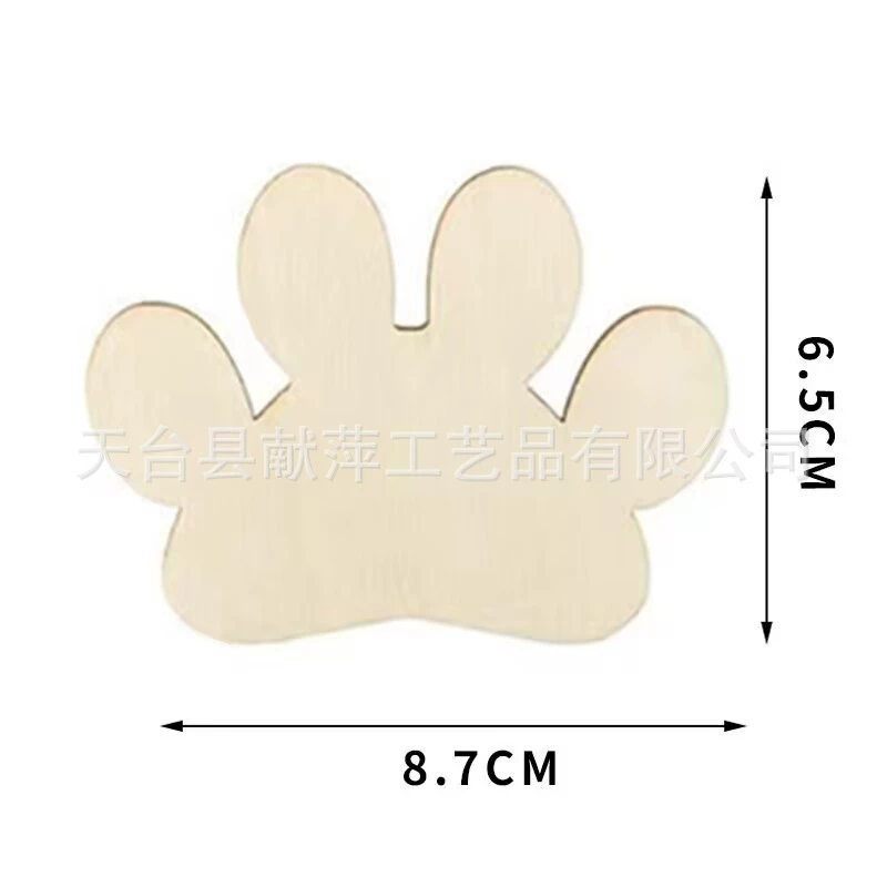 Unfinished blank wood chips ocean beach series flamingo dolphin shape decorative wooden crafts spot