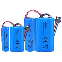 メーカー代発14500リチウム電池18650リチウム電池3.7vケーブル付き電池7.4V充電電池充電ケーブル