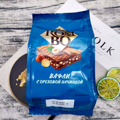 Russian imported KDV hazelnut sandwich wafers 200g, snack, afternoon tea dessert, wholesale and dropshipping