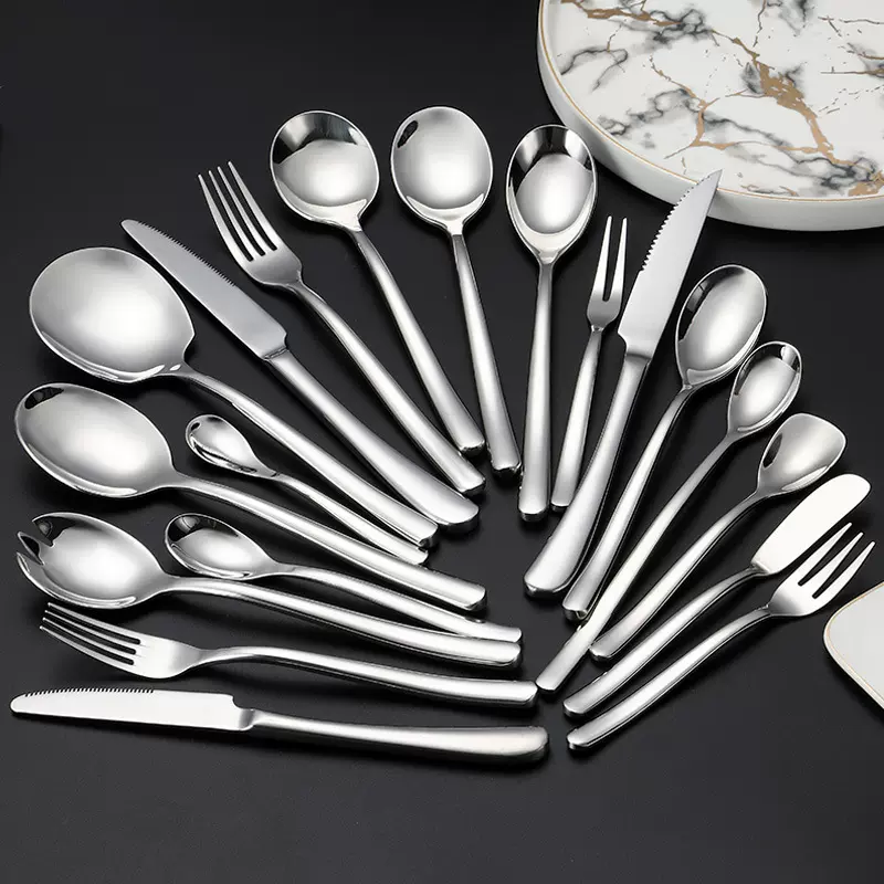 不锈钢刀叉勺餐具套装月光系列家用酒店牛排刀叉勺西餐具水果叉刀