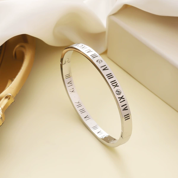 50#6mm wide hollow Roman numerals-steel color