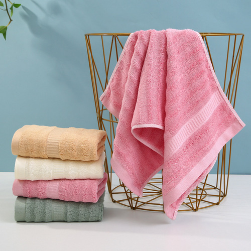 White Plain Bamboo Fiber Towel Wholesale 120g Thick Absorbent Face Towel Gift Box Advertising Gift Towel Custom Logo